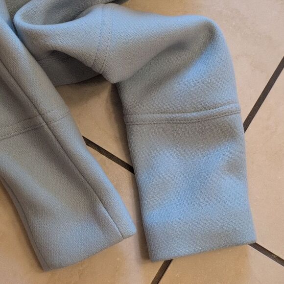 J. Crew Chateau Parka Coat Italian Stadium Cloth Wool Fur Hood Light Blue 4 - Picture 12 of 16